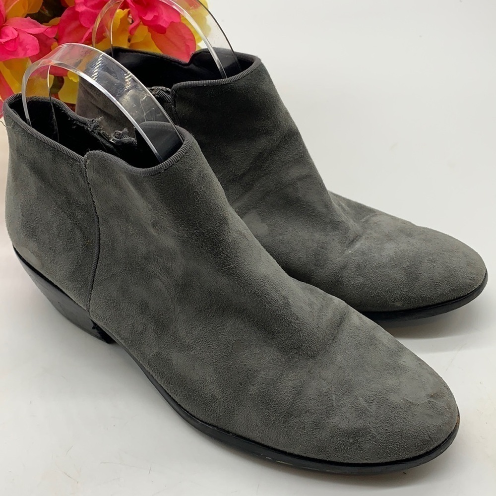 Sam Edelman Gray Suede Ankle Bootie Sz 7W wide. MCA1246D